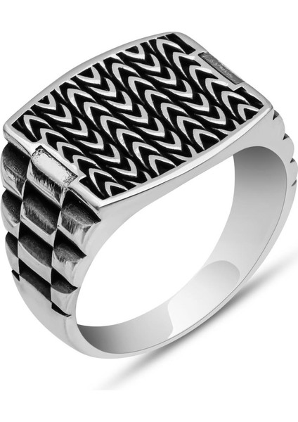 Kordon Modeli Taşsız 925 Gümüş Erkek Yüzük fiyatları