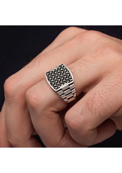 Kordon Modeli Taşsız 925 Gümüş Erkek Yüzük modelleri