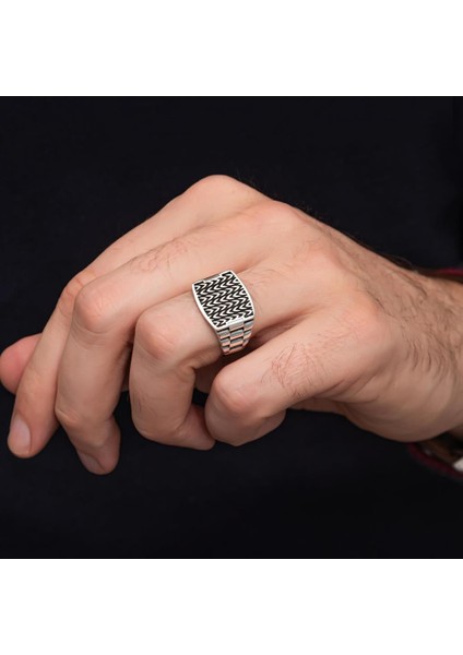 Kordon Modeli Taşsız 925 Gümüş Erkek Yüzük fırsatları