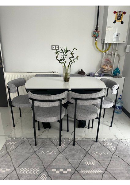 Yemek Masası Mutfak Masası 6 Kişilik ( Açılır Masa )Masa Sandalye Masa Sandalye Takımı fırsatları