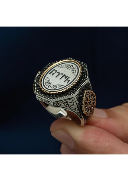 Göktürkçe Türk Yazılı 925 Gümüş Erkek Yüzük indirimleri