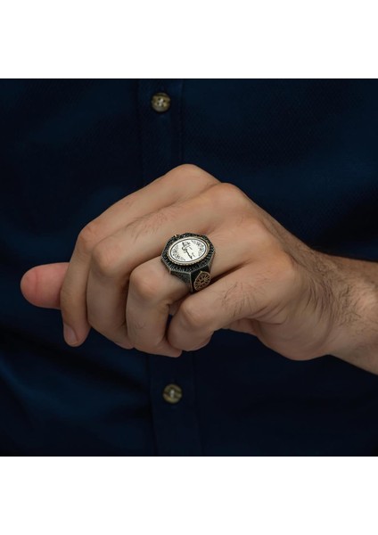 Hasbiyallah Yazılı 925 Gümüş Erkek Yüzük fırsatları