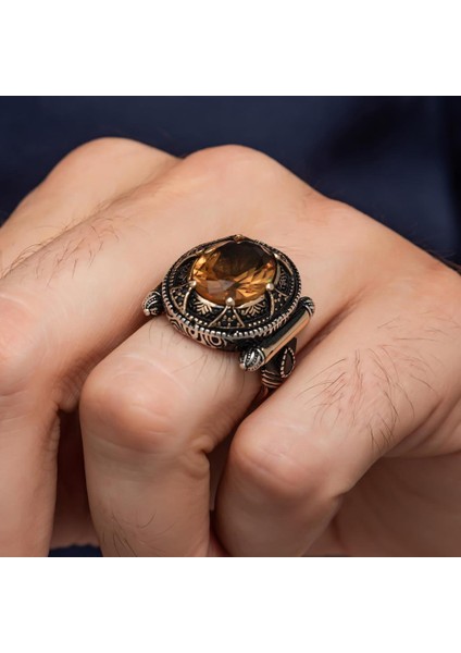 Zultanit Taşlı 925 Gümüş Erkek Yüzük modelleri