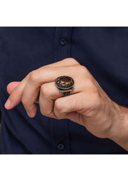 Zultanit Taşlı 925 Gümüş Erkek Yüzük fırsatları