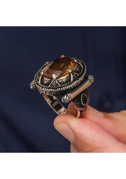 Zultanit Taşlı 925 Gümüş Erkek Yüzük indirimleri