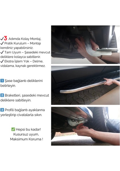 Ssangyong Tivoli Yan Basamak Seti - Siyah, Blackline | (2015-2022) indirimleri