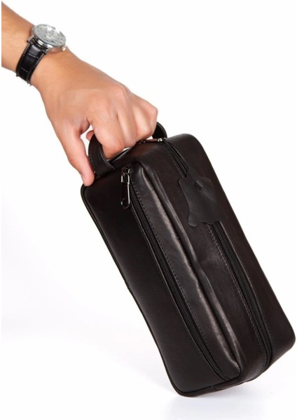 Erkek Deri Günlük Portföy El Çantası NEW092 - Siyah