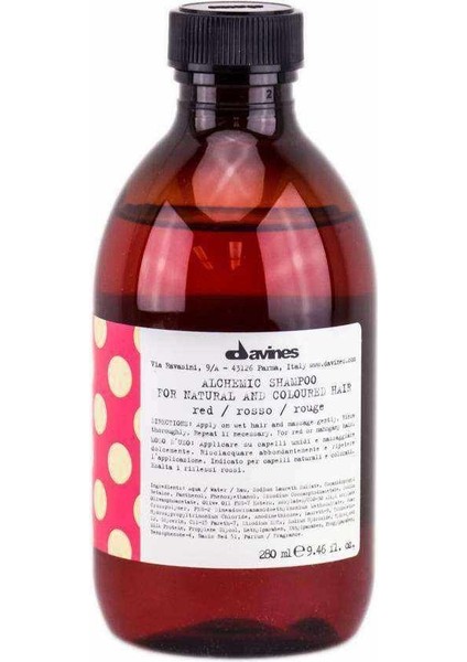 Alchemic Red Boyalı Saçlar Renk Koruyucu Bakım Şampuanı 280ML