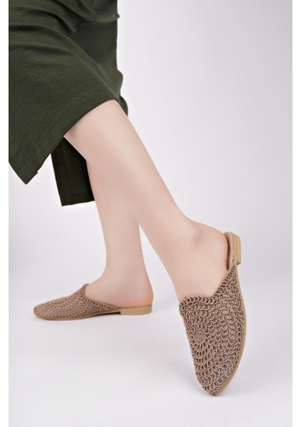 Hst-20 Hasır Kadın Terlik Örgü Dış Mekan ve Ev Terliği modelleri