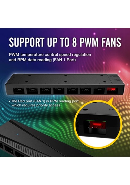 Ezdiy 12V Rgb - 5V Argb Adapter - Pwm Hub