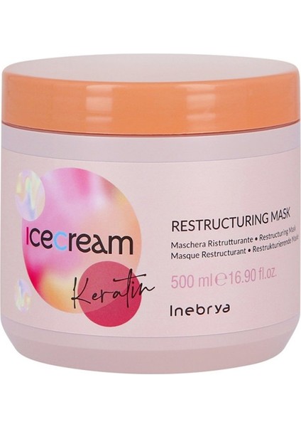 Ice Cream Keratin Yeniden Yapılandırıcı Saç Maskesi 500ML