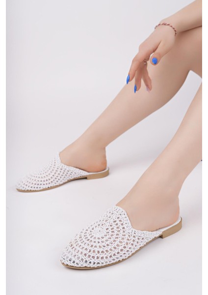 Hst-20 Hasır Kadın Terlik Örgü Dış Mekan ve Ev Terliği