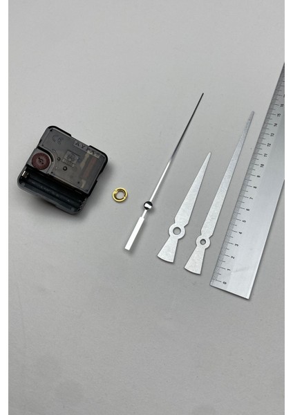 Saat Mekanizması, Akar Sessiz Duvar Saati Mekanizması, 14 mm Şaft, Akrep-Yelkovan-Saniye-(Askısız) modelleri