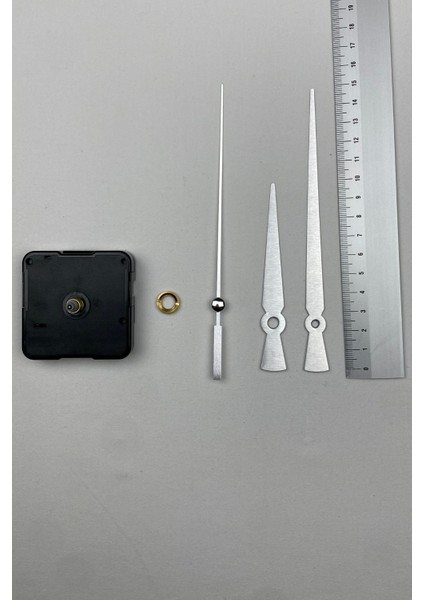 Saat Mekanizması, Akar Sessiz Duvar Saati Mekanizması, 14 mm Şaft, Akrep-Yelkovan-Saniye-(Askısız) fırsatları