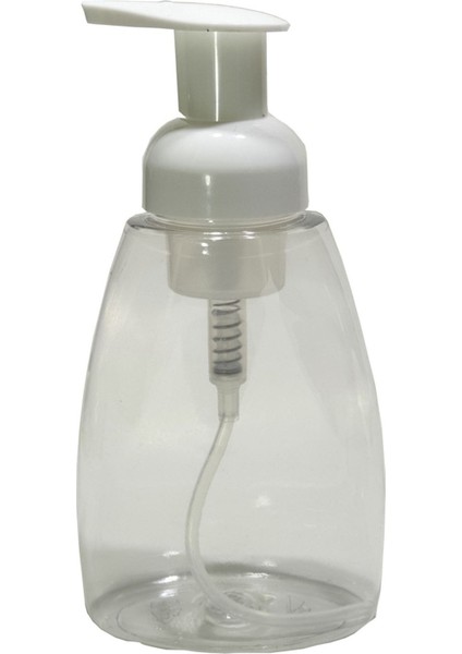 Şeffaf 2'li 350 ml plastik köpük sabunluk seti, pratik ve şık kullanım sağlar.