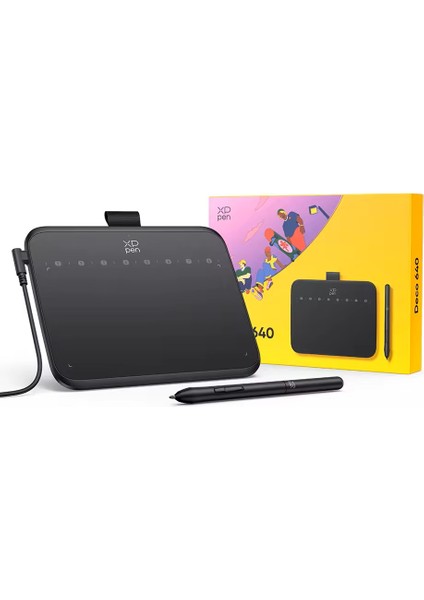 Deco 640 Grafik Tablet 16K 8 Tuş 60° Eğim Osu Android/windows/mac