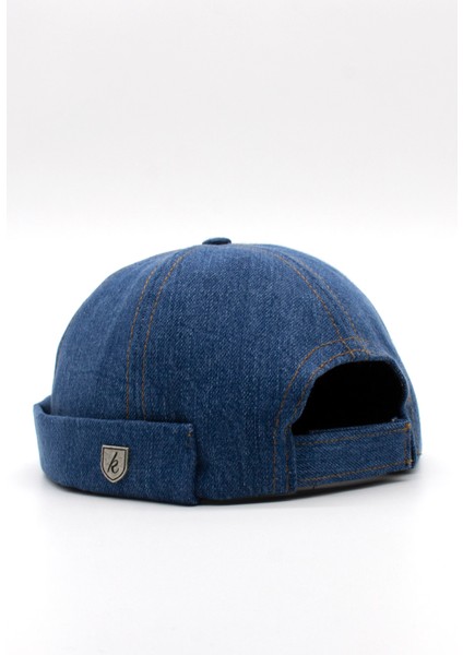 Unisex Denim Docker Cap Sipersiz Kot Şapka