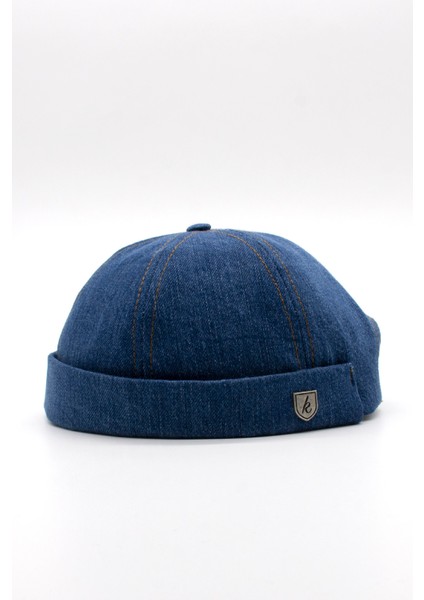 Unisex Denim Docker Cap Sipersiz Kot Şapka