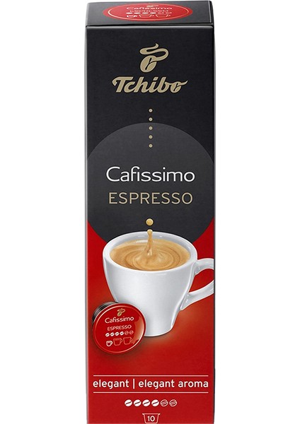 Cafissimo Espresso Elegant Aroma Kapsül Kahve 70 g (10’lu) X 12 Paket – Yumuşak İçimli Espresso