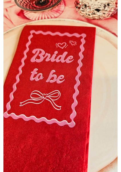 Kırmızı Pembe Fiyonk Konsept Kırmızı Bride Bekarlığa Veda Peçete 12LI Paket fiyatları