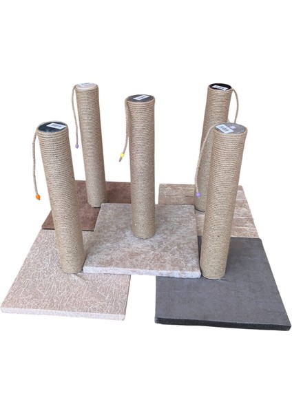 Kare Tabanlı Doğal Jut Kedi Tırmalama Tahtası 40 cm Karışık fiyatları