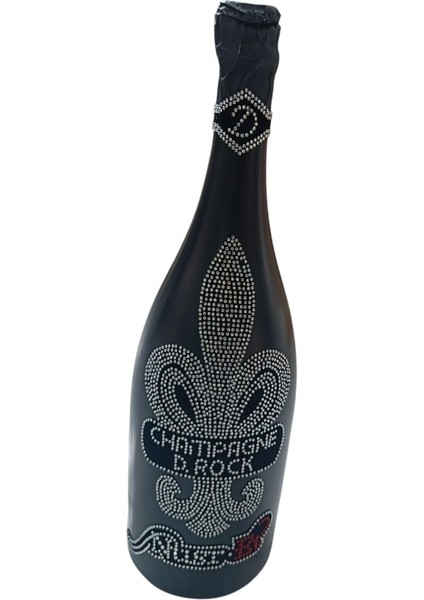 Şampanya Şişesi D.rock Blanc De Blanc Brut, Dekoratif Şişe, Dekoratif Boş Içki Şişesi