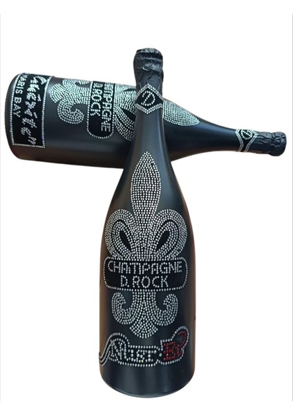 Şampanya Şişesi D.rock Blanc De Blanc Brut, Dekoratif Şişe, Dekoratif Boş Içki Şişesi