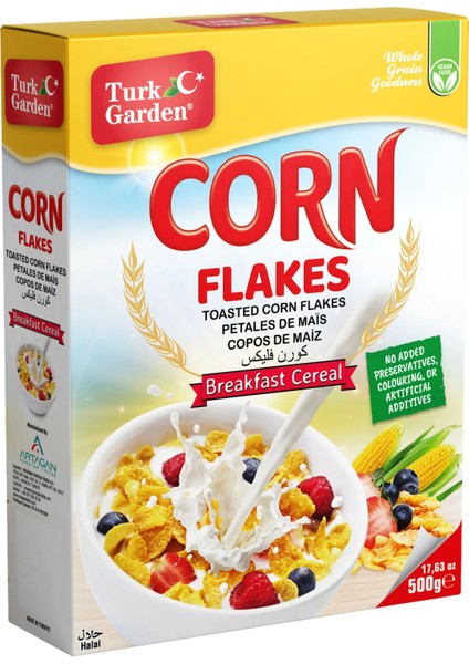 Turk Garden Corn Flakes Mısır Gevreği 500 gr Paket
