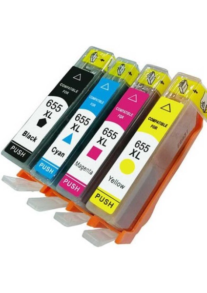 Hp 655XL (CZ109AE) Muadil Kartuş 4 Renk Set