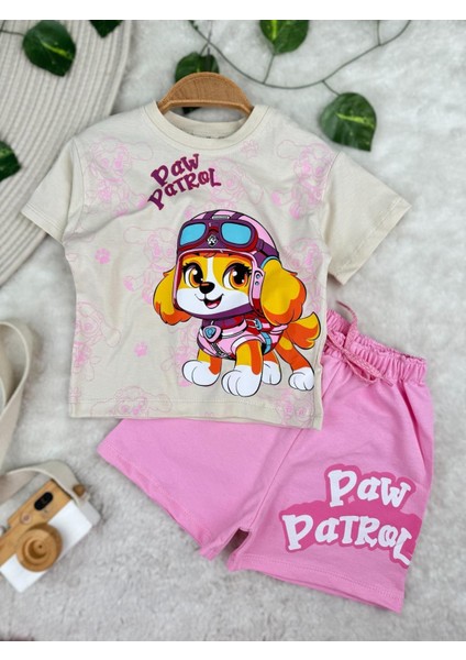 Paw Patrol Baskılı Yazlık Günlük Kız Bebek/çocuk Ikili Takım