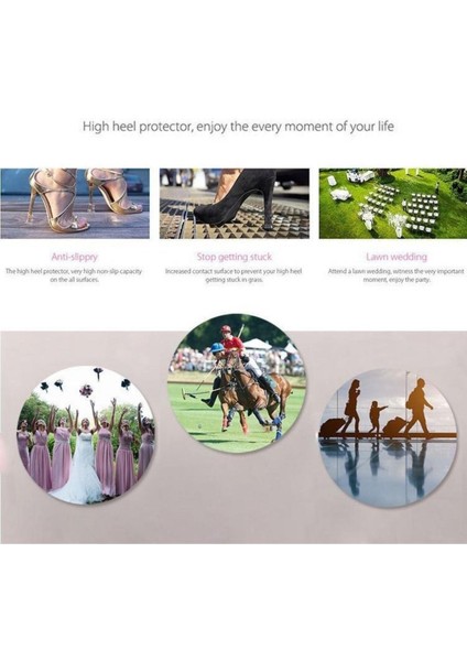 Topuklu Ayakkabı Sesi Önleyici Şeffaf Aparat 3 Çift ( S-M-L) Ofis Içi Topuk Sesi Önleyici Kesici fiyatları