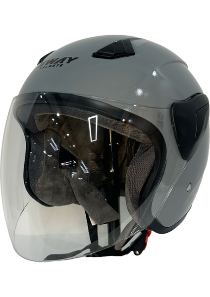 Sw 733 Gri Yarım Kask