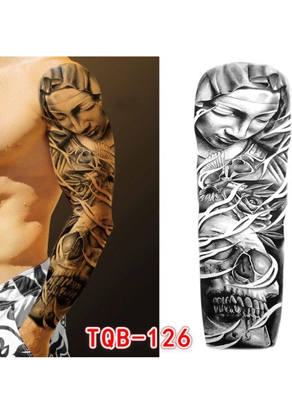 Gerçekci Meryem Ana ve Kurukafa Realistic Geçici Dövme Tattoo fiyatları