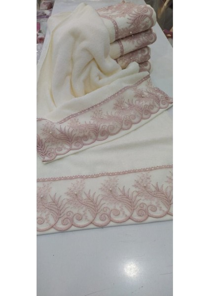 Krem renk pamuklu el havlusu, 50x90cm, yumuşak ve kullanışlı, 1 adet modelleri