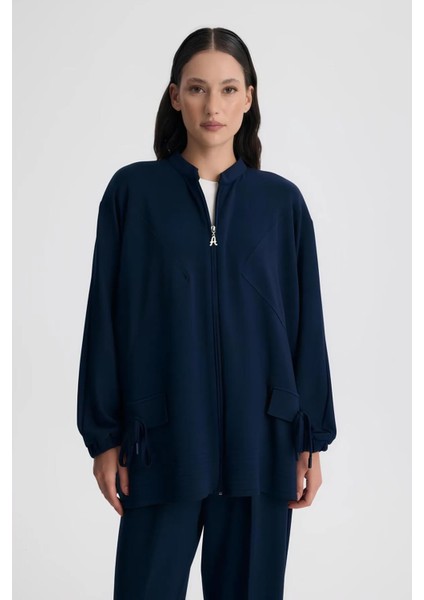 Siyah Yumoş Basic Beli Lastikli Hırka Pantolon Takım
