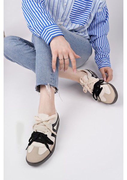 Retro Çift Bağcıklı Günlük Kadın Sneaker Spor Ayakkabı
