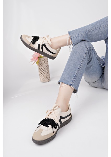 Retro Çift Bağcıklı Günlük Kadın Sneaker Spor Ayakkabı