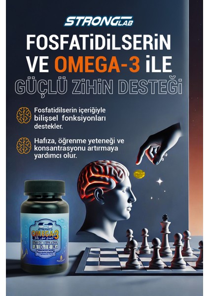 - Premium Omega-3 Balık Yağı 1200 Mg(EPA/DHA) D3,k2, Vitamin,fosfatidilserin, 60 Kapsül