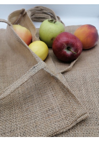 1 Adet 35 x 40 cm Askılı Alışveriş Pazar Torbası Doğal Jut Torba Jüt Bez Torba Yaz Okulu Torbası Fuar Promosyon Çanta Torba Katalog Torbası Istanbul Sandalet