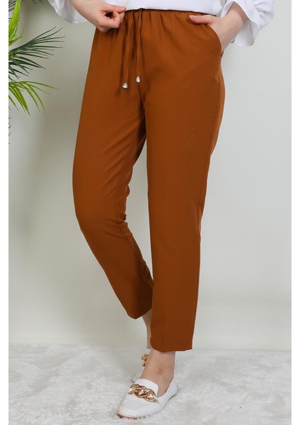 Beli Lastikli Pantolon Hardal