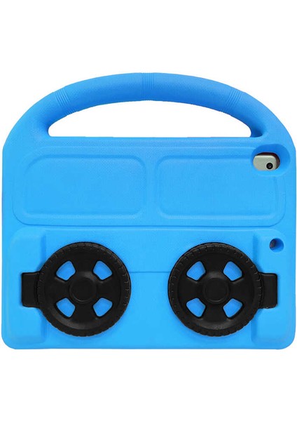 Apple iPad Pro 10.5 (7.nesil) Uyumlu Wheel Car Tekerlek Standlı Tablet Eva Silikon KILIF-YEŞIL-86804