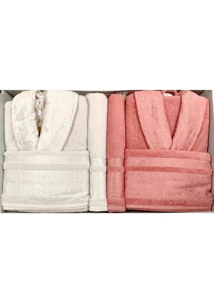 Rahat ve şık pamuk banyo seti, 6 parça, kiremit-bej renk seçenekleri fiyatları