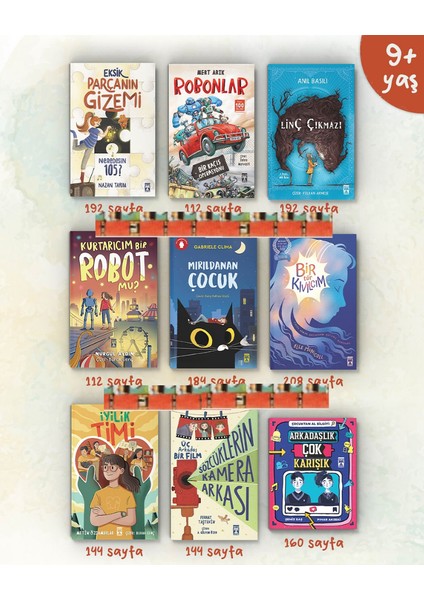 9+Yaş -Sözcüklerin Kamera Arkası,iyilik Timi,mırıldanan Çocuk,robonlar,linç Çıkmazı (9kitap)