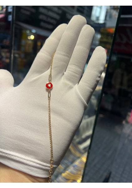 14 Ayar Altın Bileklik Kalp Figürlü