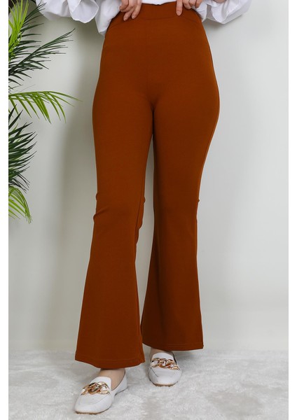 Beli Lastikli Ispanyol Pantolon Hardal fırsatları