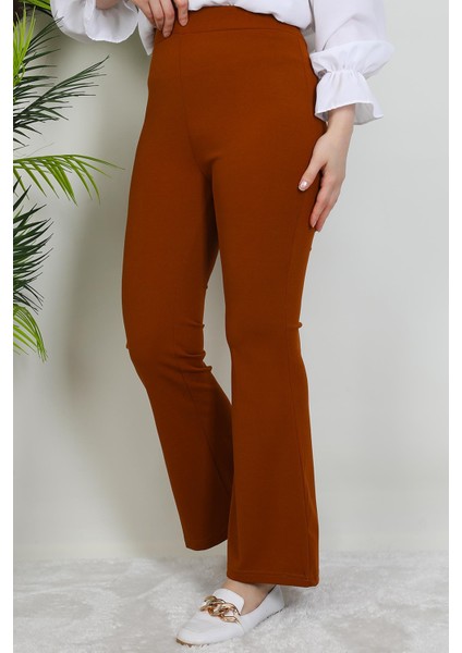 Beli Lastikli Ispanyol Pantolon Hardal indirimleri
