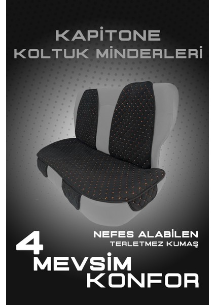 Üst Düzey Terletmez Kumaş 7 Parça Oto Koltuk Kılıfı -Oto Koltuk Minder -Siyah Taba fiyatları