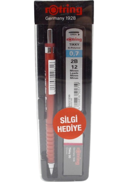 Retro Versatil Uçlu Kalem Uç-Silgi 3 Lü Okul Seti 0.7