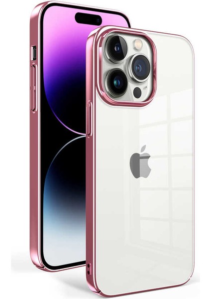 Apple iPhone 14 Pro Max Uyumlu Sun Kapak-Rose Gold