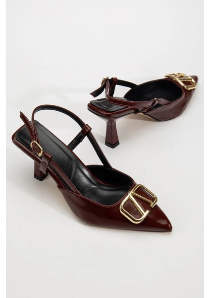 Rugan Toka Detaylı Ince Topuklu Abiye Gece Ayakkabısı fiyatları